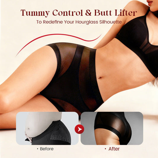🩷High Waist Panties for Women,3/5 Pcs Lightweight Mesh Cheeky Briefs, Breathable No Show Underwear