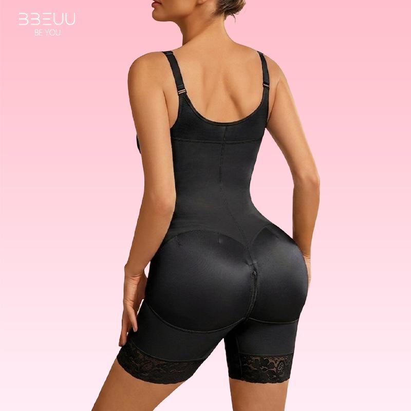 BBEUU Women‘s Fajas Colombianas Shapewear High Compression Tummy Control Butt Lifter Body Shaper with Zipper Postpartum Recovery Bodysuit Womenswear