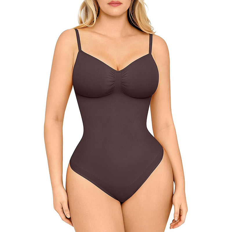 Breathable Seamless Sculpting Thong Bodysuit