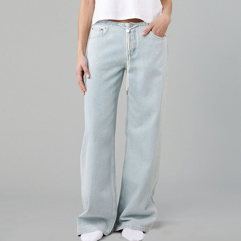 ๐ Salt and sweet! Drawstring adjustable low-rise wide-leg pants for multiple wears ๐