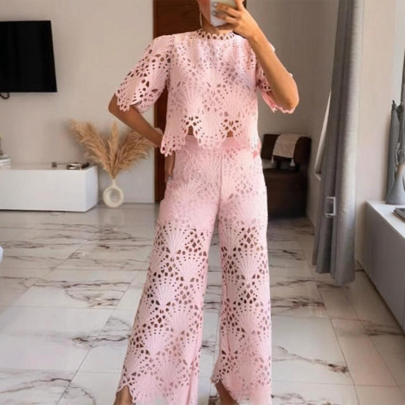 🌸Layered three-dimensional lace + high-waisted shorts! Look tall and thin💖