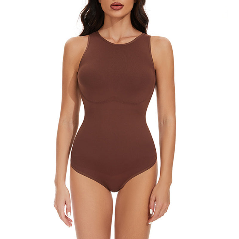 đ„49% OFFđ„Solid Color Crew Neck Bodysuit