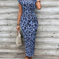 🌸Women's Knot Bodycon Dress – Leopard print, tummy-flattering knot. Comfy & chic for parties or date nights. Feel gorgeous. ✨🌹