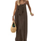 🏖️💕Women's Solid Color Backless Cami Dress🌟🌊