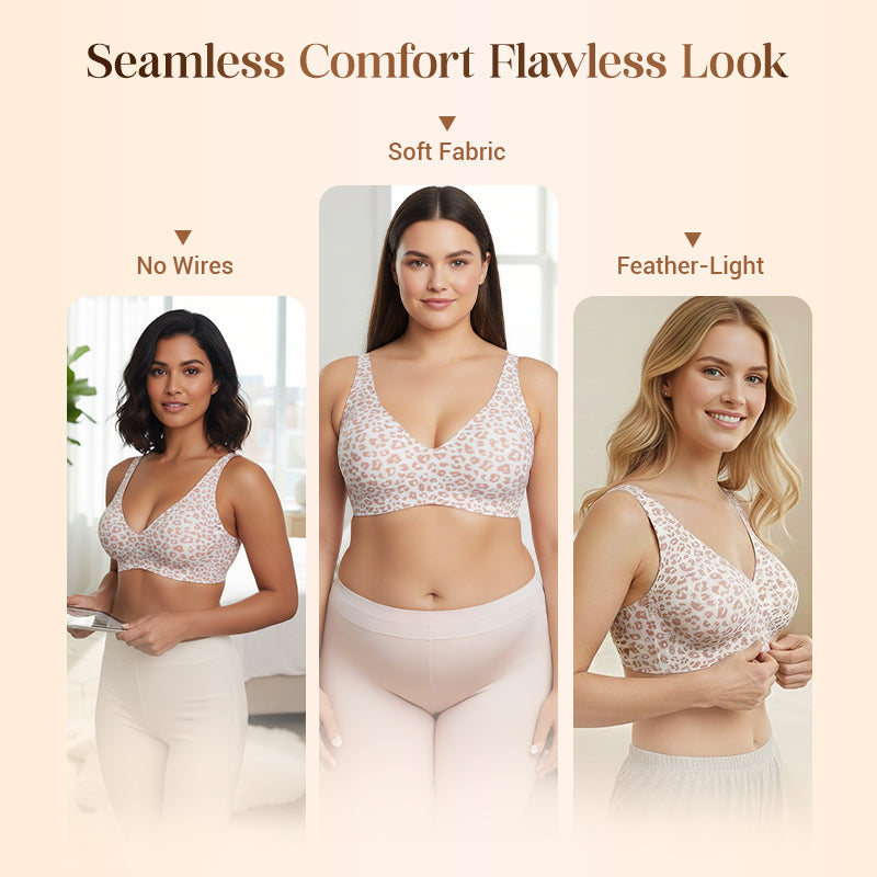 💗50K+ SOLD!!💕Womens Comfortable Wireless Bras Push Up Bralettes Seamless Tshirts Bras Deep V Everyday Bras