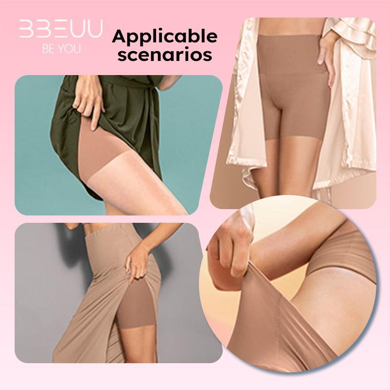 BBEUU Seamless Shapewear Shorts - Soft Fabric Ruched Design for Light Compression & Anti-Slip Grip Technology Highwaist Tummy Control Belly Control Bodysuit Minimalist