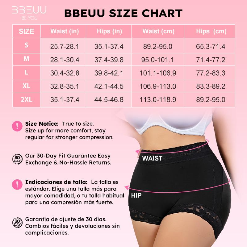 BBEUU 3PC High Waist Shapewear Panty with Anti-Slip Silicone Band - Stretchy Breathable & Seamless Tummy Control Butt Lifting for Everyday Confidence Women's Basic Minimalist Multi Colors 3Pcs Leg