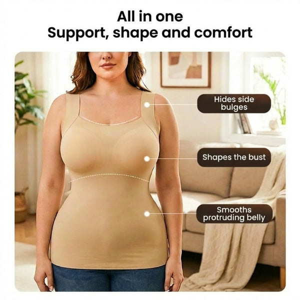 💐 Women’s U-Neck Tank Tops with Built-In Bra