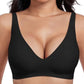 💗50K+ SOLD!!💕Womens Comfortable Wireless Bras Push Up Bralettes Seamless Tshirts Bras Deep V Everyday Bras