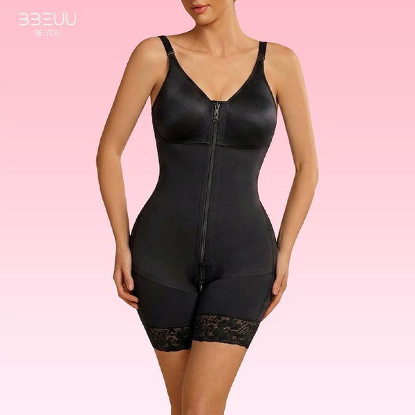 BBEUU Women‘s  Fajas Colombianas Shapewear High Compression Tummy Control Butt Lifter Body Shaper with Zipper Postpartum Recovery Bodysuit Womenswear
