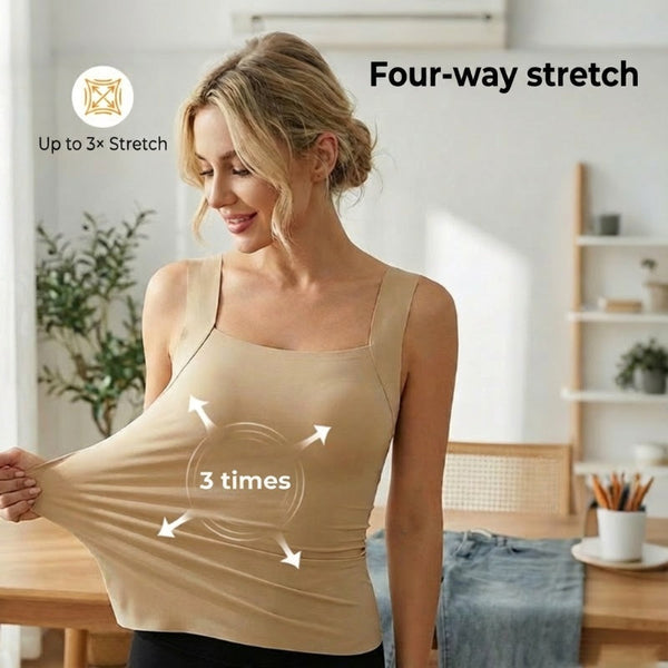 💐 Women’s U-Neck Tank Tops with Built-In Bra