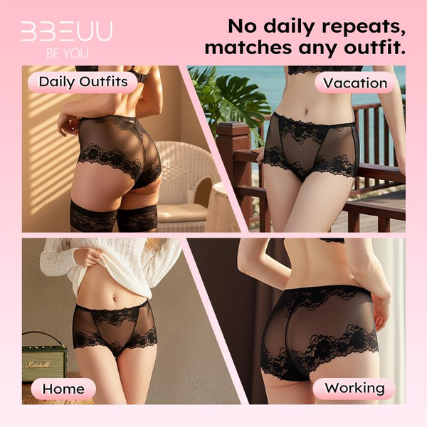 BBEUU 5 PCS Ladies Silk Lace Handmade Panties