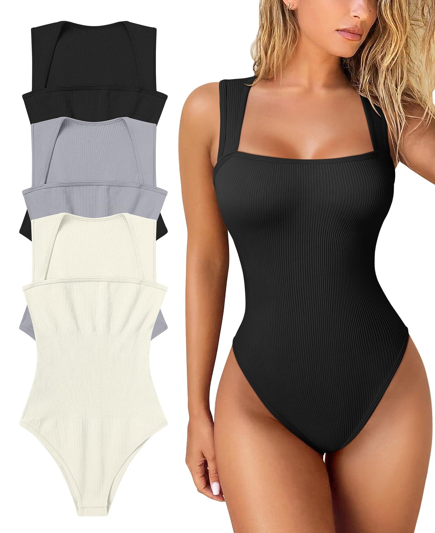 🏆LAST DAY SALE 50% OFF🔥-🎉Sleeveless Tummy Control Tank Tops Bodysuits