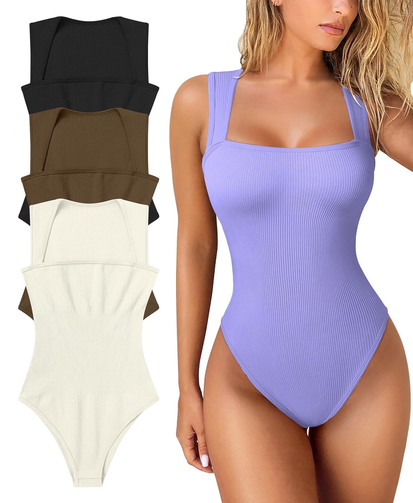 🏆LAST DAY SALE 50% OFF🔥-🎉Sleeveless Tummy Control Tank Tops Bodysuits