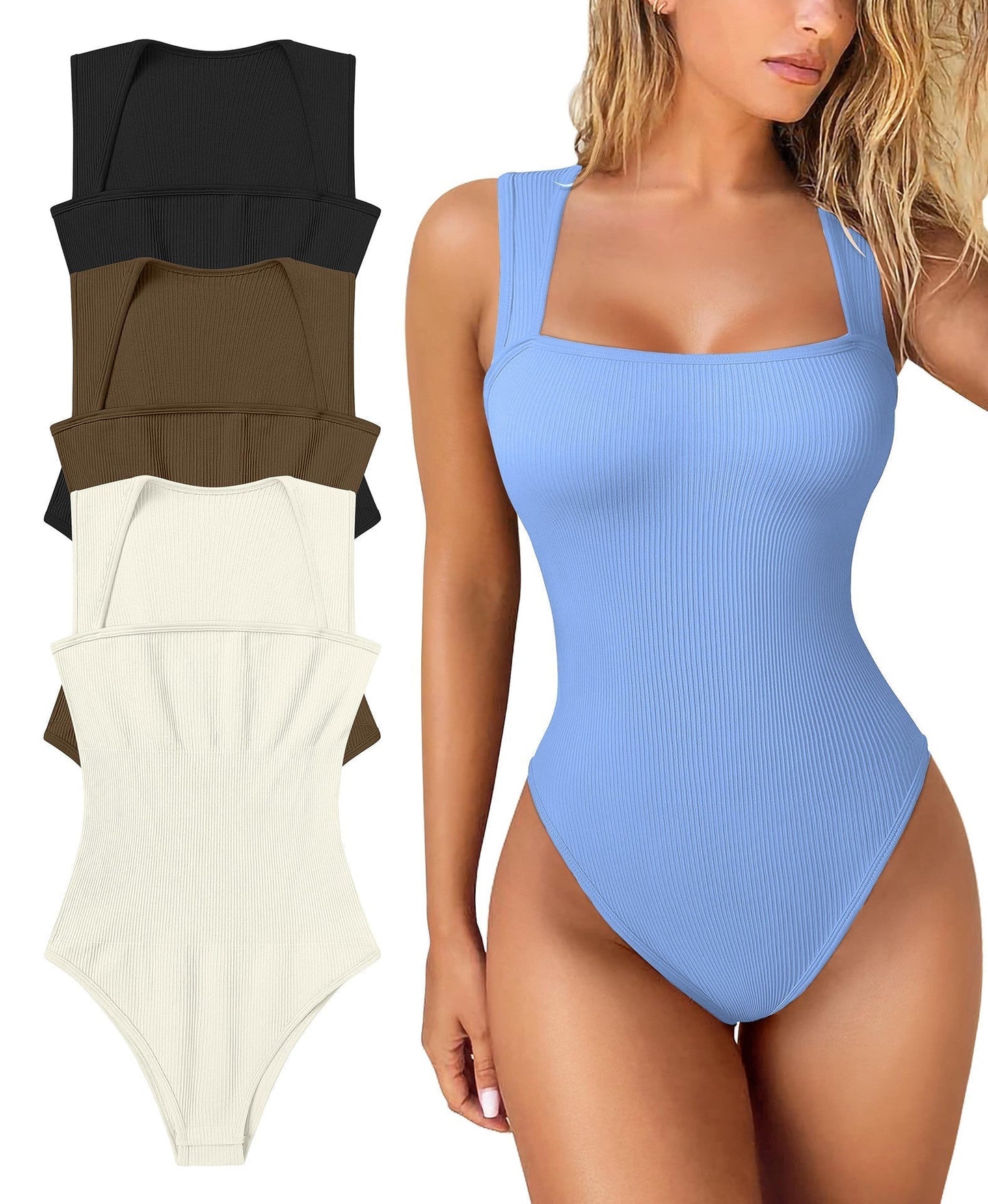 🏆LAST DAY SALE 50% OFF🔥-🎉Sleeveless Tummy Control Tank Tops Bodysuits