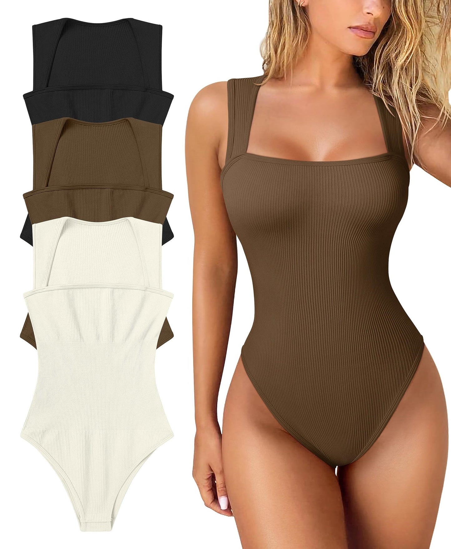 🏆LAST DAY SALE 50% OFF🔥-🎉Sleeveless Tummy Control Tank Tops Bodysuits