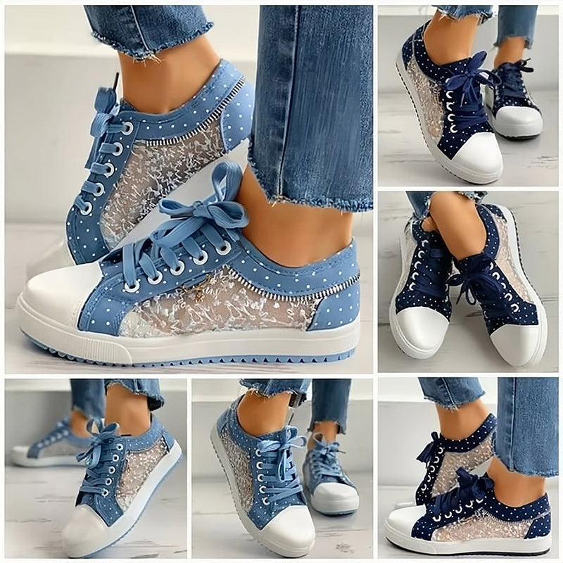 🎉Hot Sale 50% OFF🎉Women's Casual Flat Round Toe Lace Up Low Top Shoes