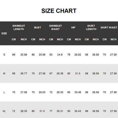 🌸Women’s Sexy One Piece Swimsuit with Matching Swim Long Skirt💕