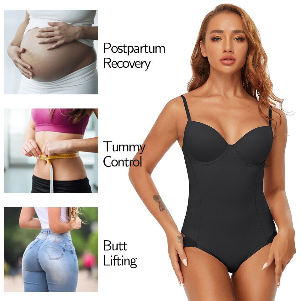 🏆Shapewear Bodysuit with Bra | Ruched Slimming Adjustable Waist✨