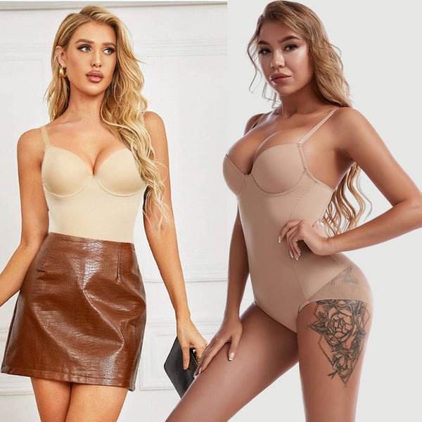 🏆Shapewear Bodysuit with Bra | Ruched Slimming Adjustable Waist✨