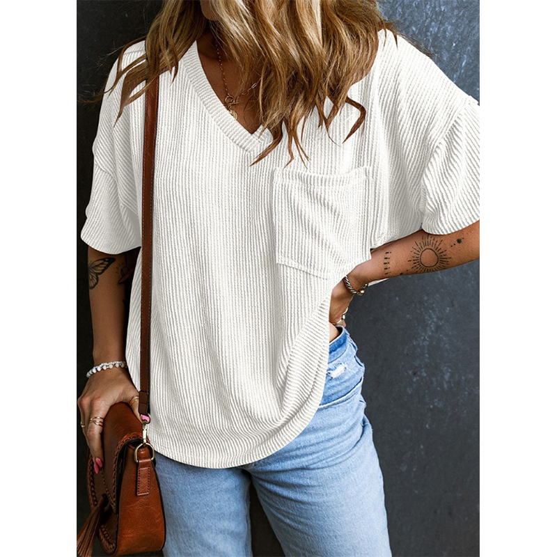 🔥 Summer retro just needs! Corduroy V-neck sleeveless top|with a textured feel ✨