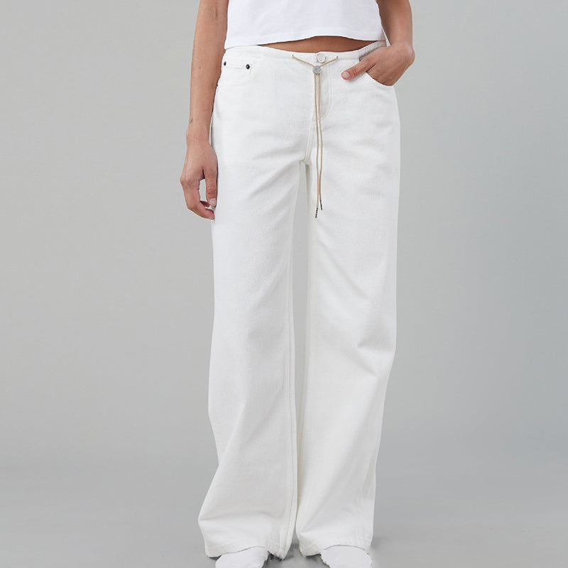 🎀 Salt and sweet! Drawstring adjustable low-rise wide-leg pants for multiple wears 👖