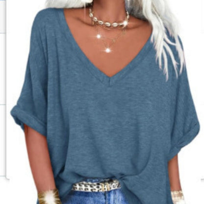 😌9.99! Women's Casual Loose V - Neck Top | Relaxed & Chic Style