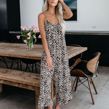 🔥2025 New Arrival💝Women's Fashion Spaghetti Strap Printed Jumpsuit
