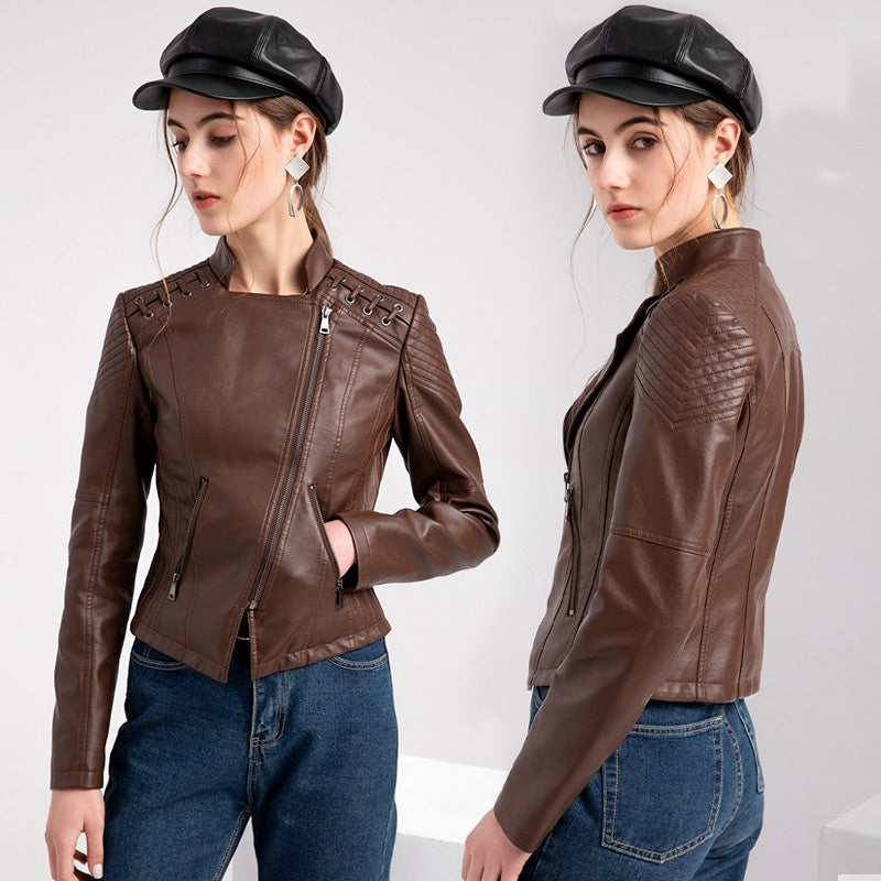 🎉2025 Hot sale!🔥Women's Trendy PU Leather Jacket
