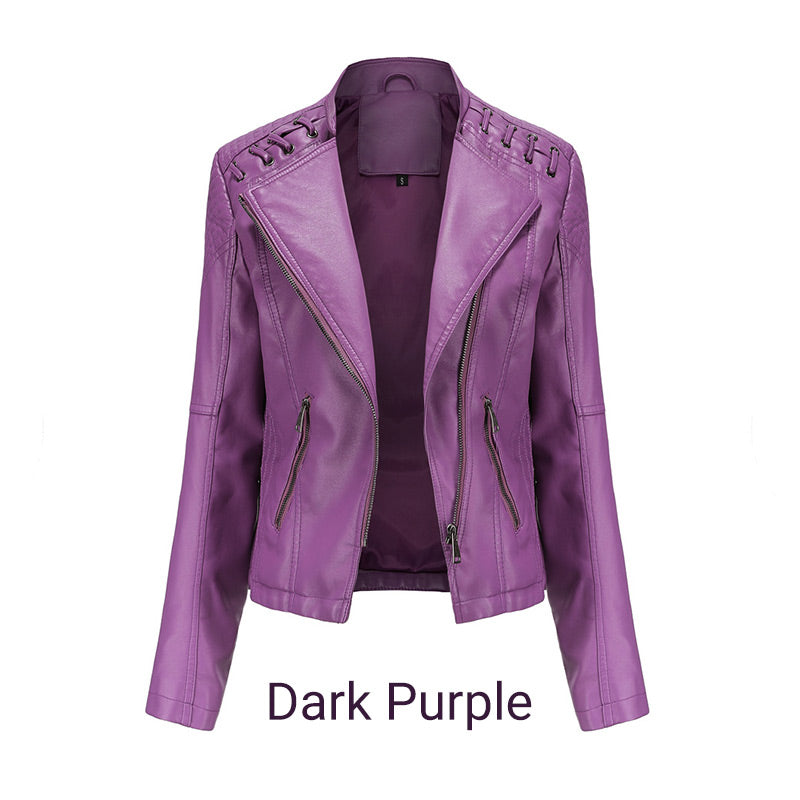 🎉2025 Hot sale!🔥Women's Trendy PU Leather Jacket