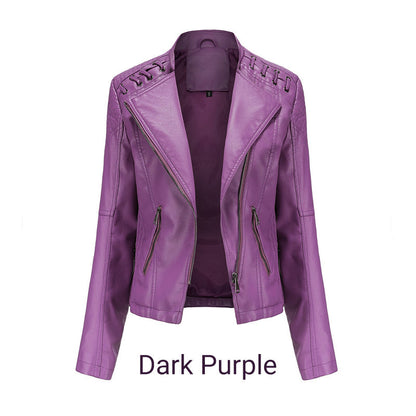 🎉2025 Hot sale!🔥Women's Trendy PU Leather Jacket