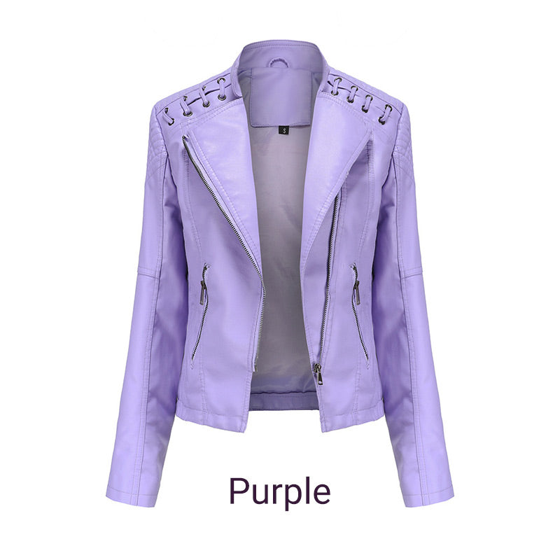 🎉2025 Hot sale!🔥Women's Trendy PU Leather Jacket