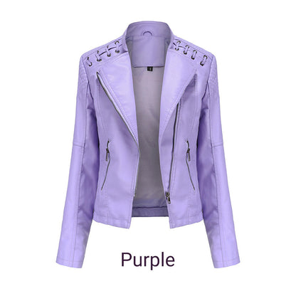 🎉2025 Hot sale!🔥Women's Trendy PU Leather Jacket