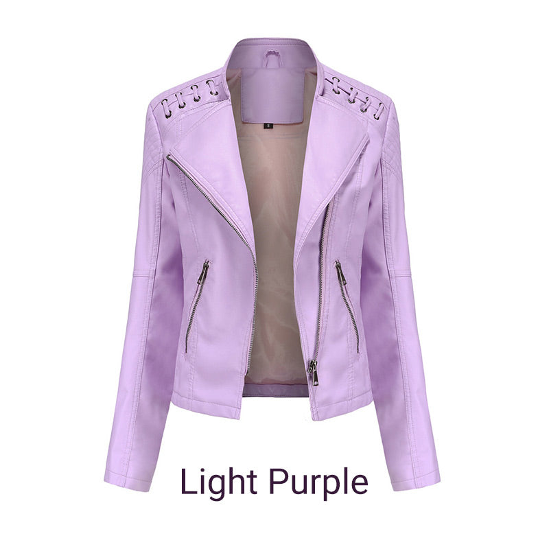 🎉2025 Hot sale!🔥Women's Trendy PU Leather Jacket
