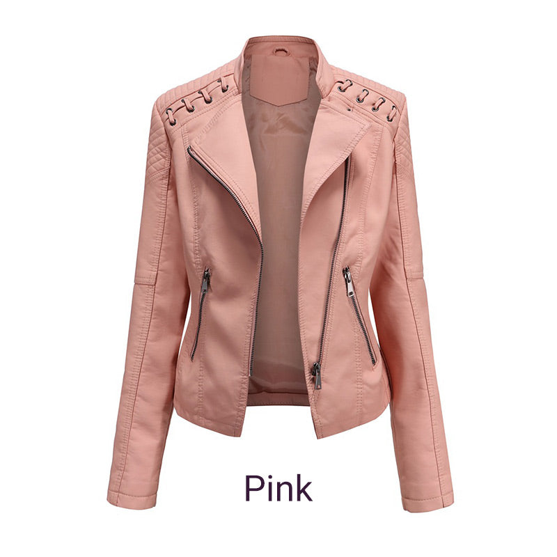 🎉2025 Hot sale!🔥Women's Trendy PU Leather Jacket
