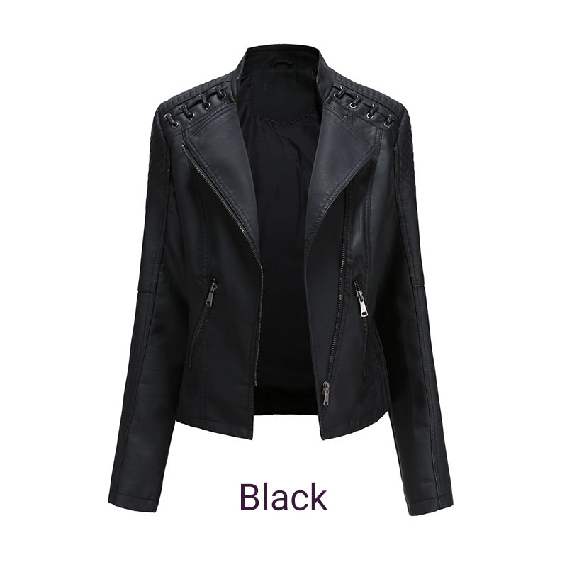 🎉2025 Hot sale!🔥Women's Trendy PU Leather Jacket
