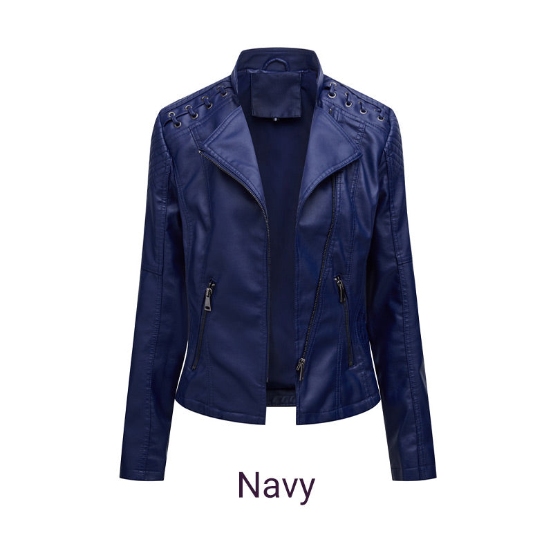 🎉2025 Hot sale!🔥Women's Trendy PU Leather Jacket