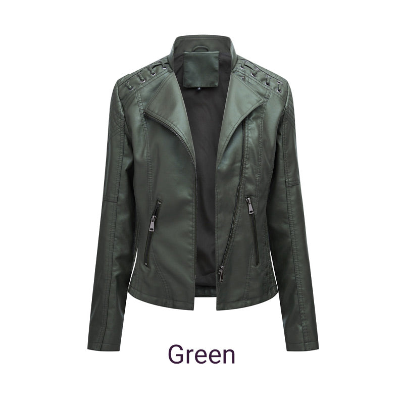 🎉2025 Hot sale!🔥Women's Trendy PU Leather Jacket
