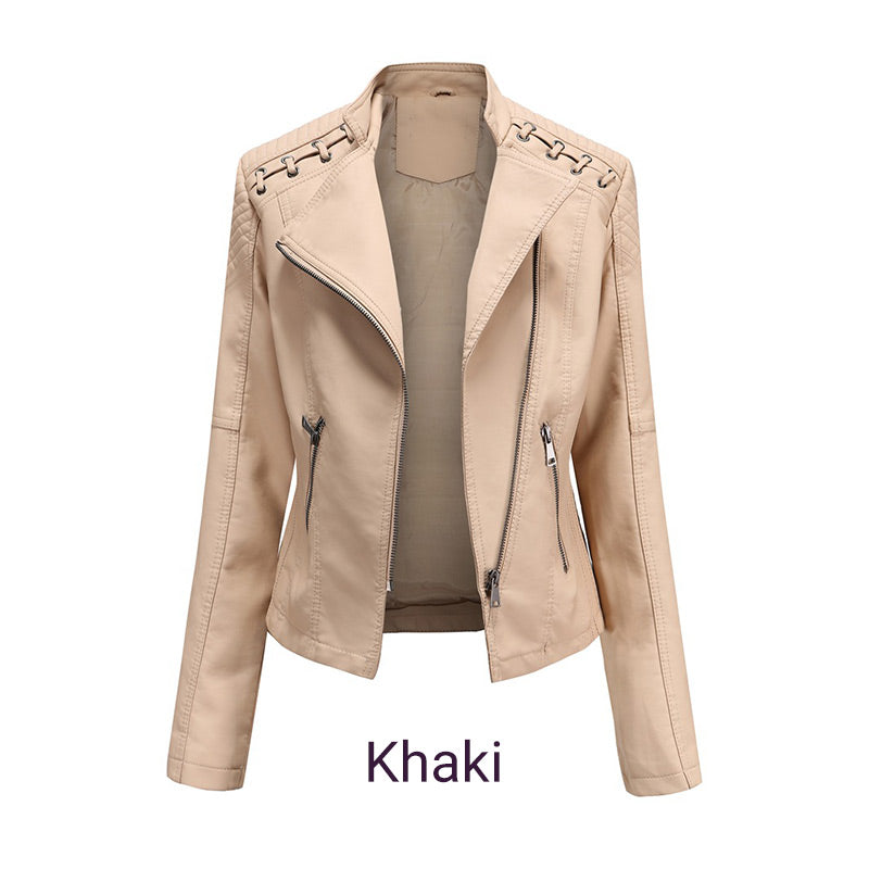 🎉2025 Hot sale!🔥Women's Trendy PU Leather Jacket