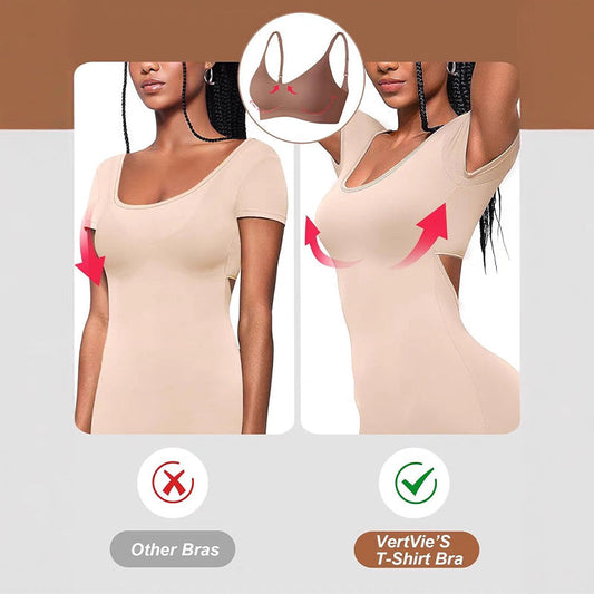 💗50K+ SOLD!!💕Womens Comfortable Wireless Bras Push Up Bralettes Seamless Tshirts Bras Deep V Everyday Bras
