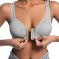 ❤️Adjustable Front Closure Push-Up Bra Wire-Free, Seamless & Side Support for Daily Wear
