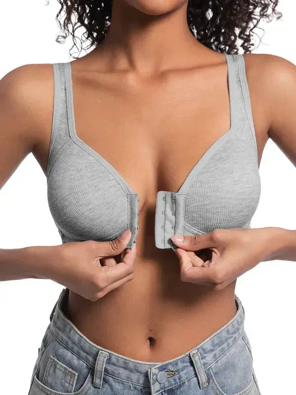 ❤️Adjustable Front Closure Push-Up Bra Wire-Free, Seamless & Side Support for Daily Wear
