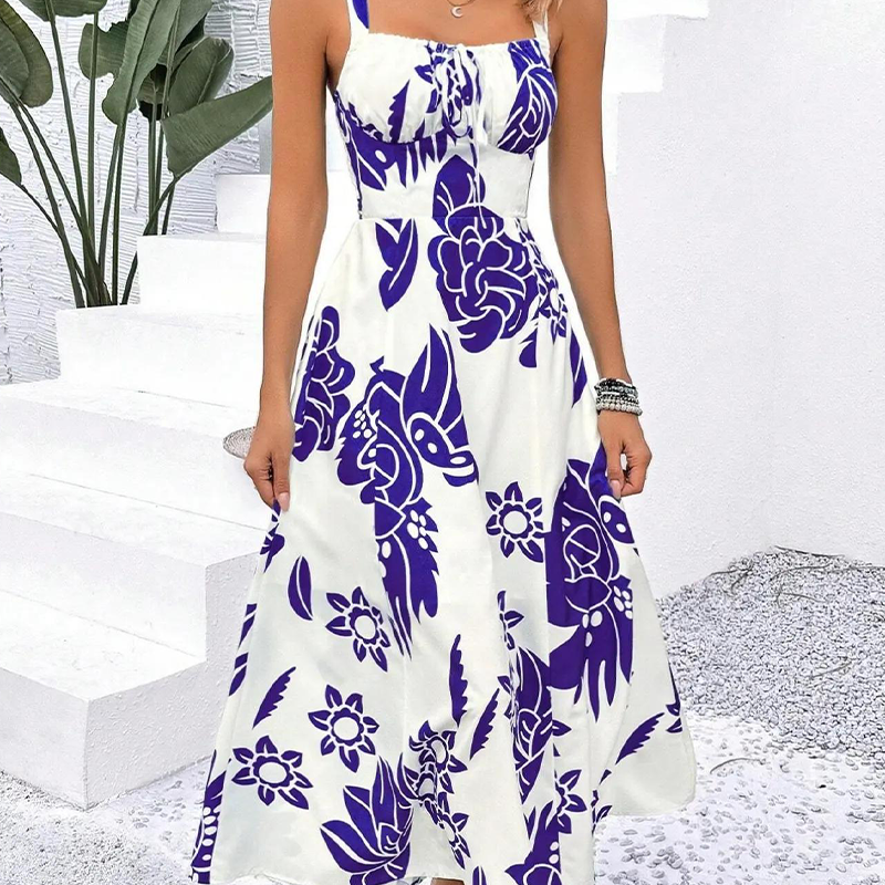 🌼Floral Spaghetti Strap Dress – Smocked Back, A-Line & Lightweight