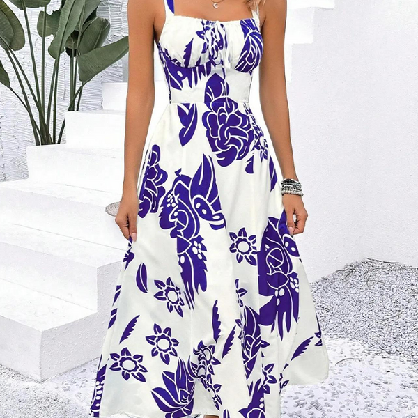 🌼Floral Spaghetti Strap Dress – Smocked Back, A-Line & Lightweight