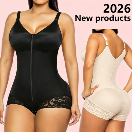 📢📢50% OFF !! ⏰ Women's Zip-Up Shapewear Bodysuit – Instant 360° Tummy Control & Lift 🩱