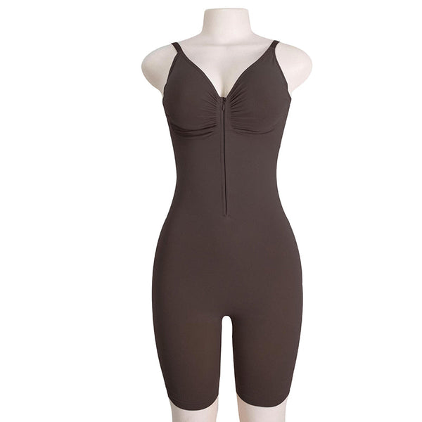 🥰 Women's Shapewear: Tummy-Control Bodysuit. Features a zippered design, comfortable and ultra-stretchy fabric for an adjustable fit, and breathable mesh panels for all-day comfort.