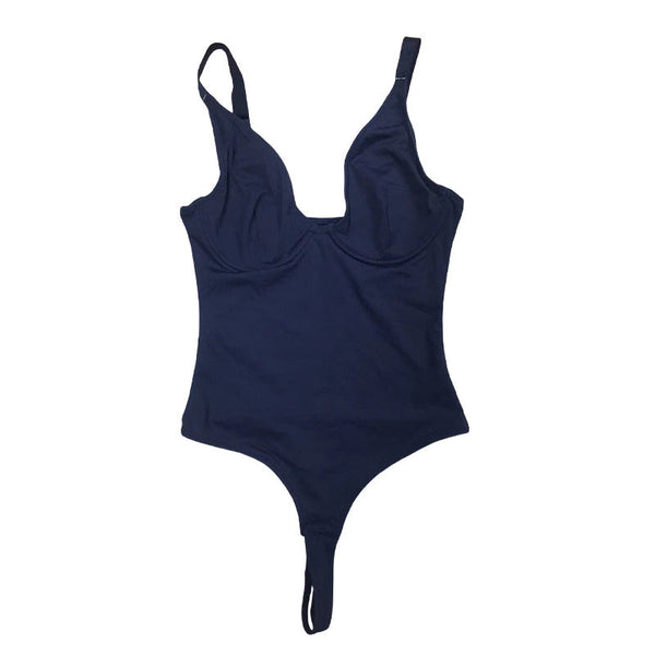 Solid Color Breathable Tummy Control Bodysuit