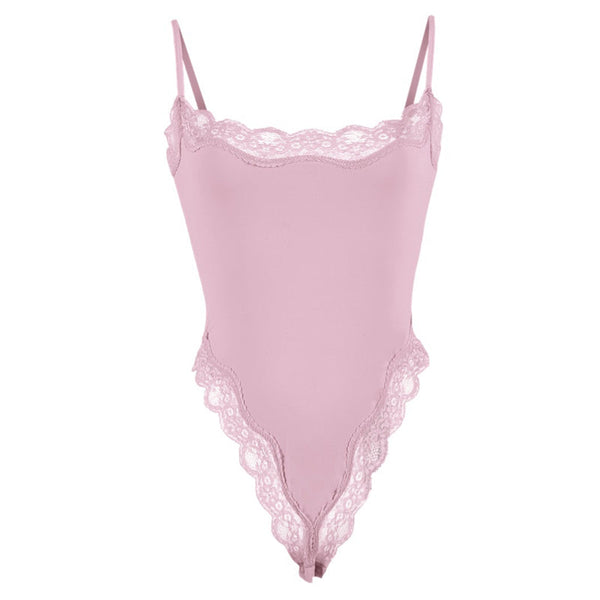 Slimming Lace Spaghetti Bodysuit