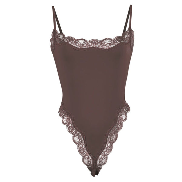Slimming Lace Spaghetti Bodysuit