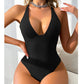 Deep V-Neck Tummy Control Bodysuit Shapewear